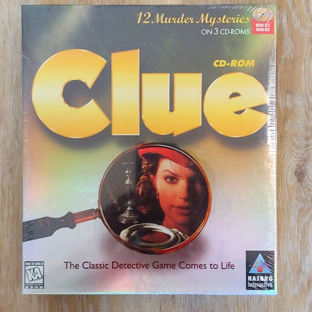 Vintage 1996 CLUE PC CD-Rom Mystery Detective Game
